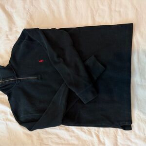 Ralph Lauren Black Zip Collar Sweater